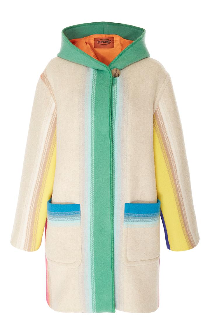 Missoni Multicolor Blur Hooded Coat