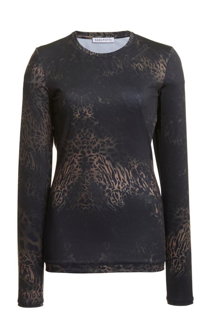 Moda Operandi Saks Potts Saya Leopard-print Jersey Top