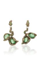 Arunashi One-of-a-kind Tsavorite & Diamond Branch Earrings