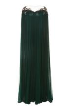 Pamella Roland Embellished Silk Chiffon Caftan