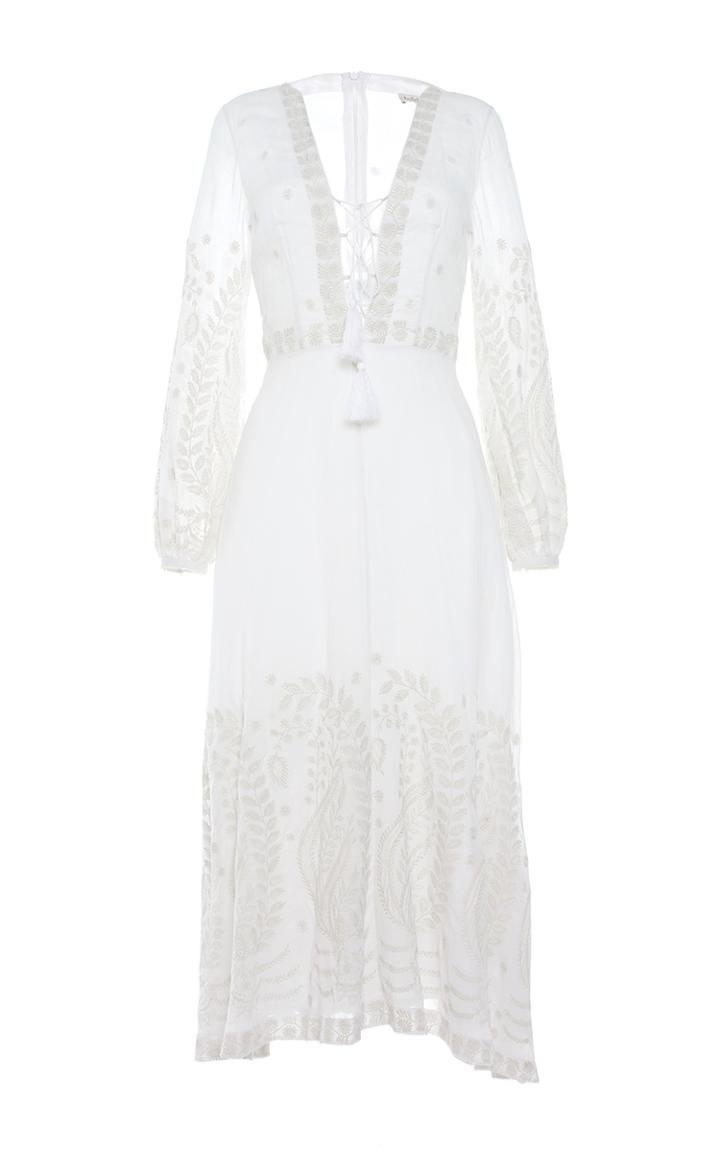Talitha Indian Chikan Tie Front Dress