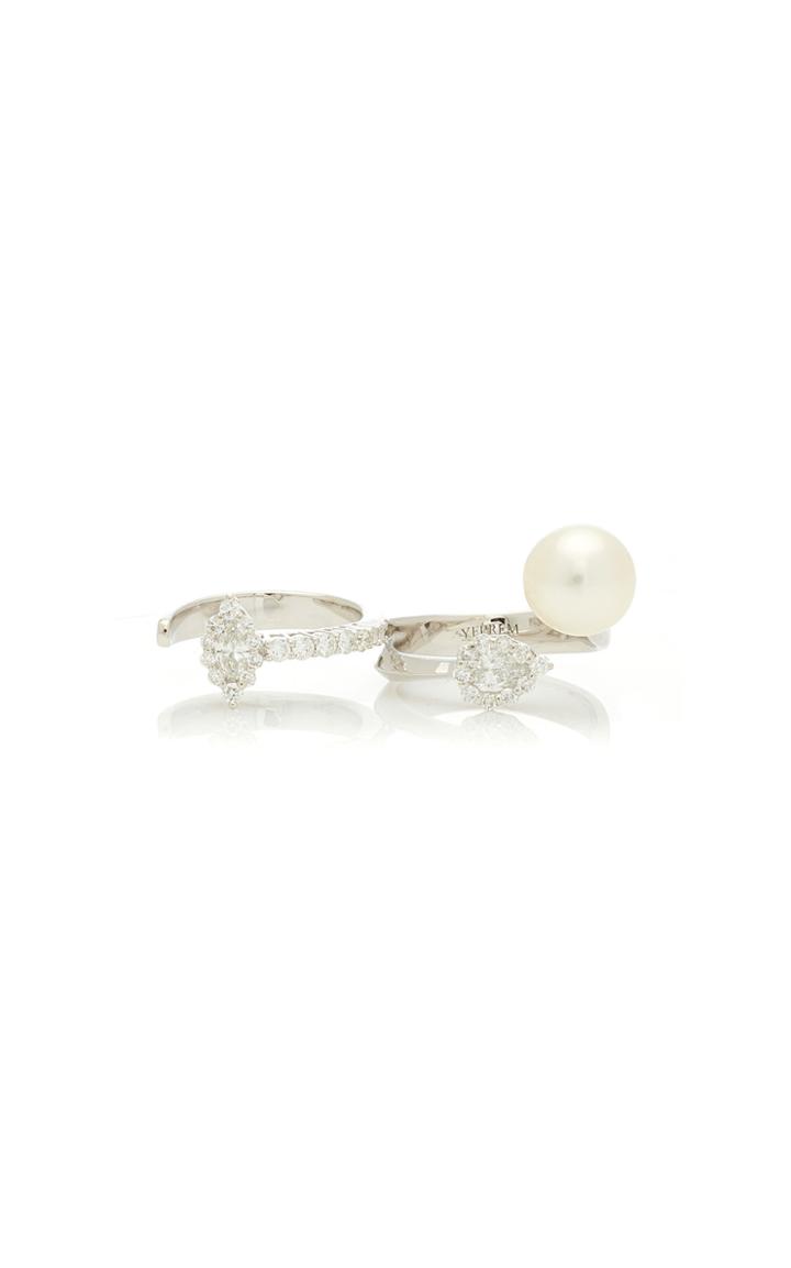 Moda Operandi Yeprem 18k White Gold Electrified Ring Size: 6