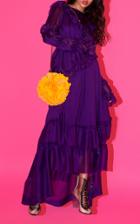 Yuliya Magdych Grace Silk Ruffle Dress