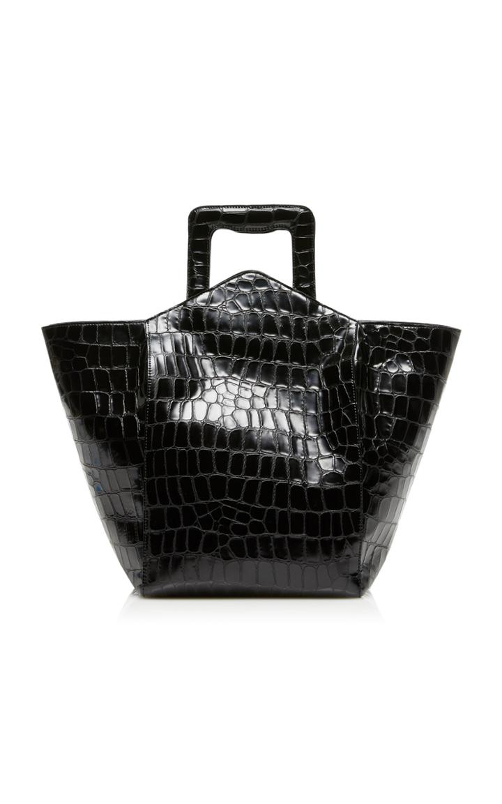 Emilia Wickstead Large Constasa Croc- Effect Leather Bag