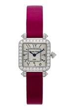 Charles Oudin 18k White Gold Diamond Mini Pansy Retro Watch