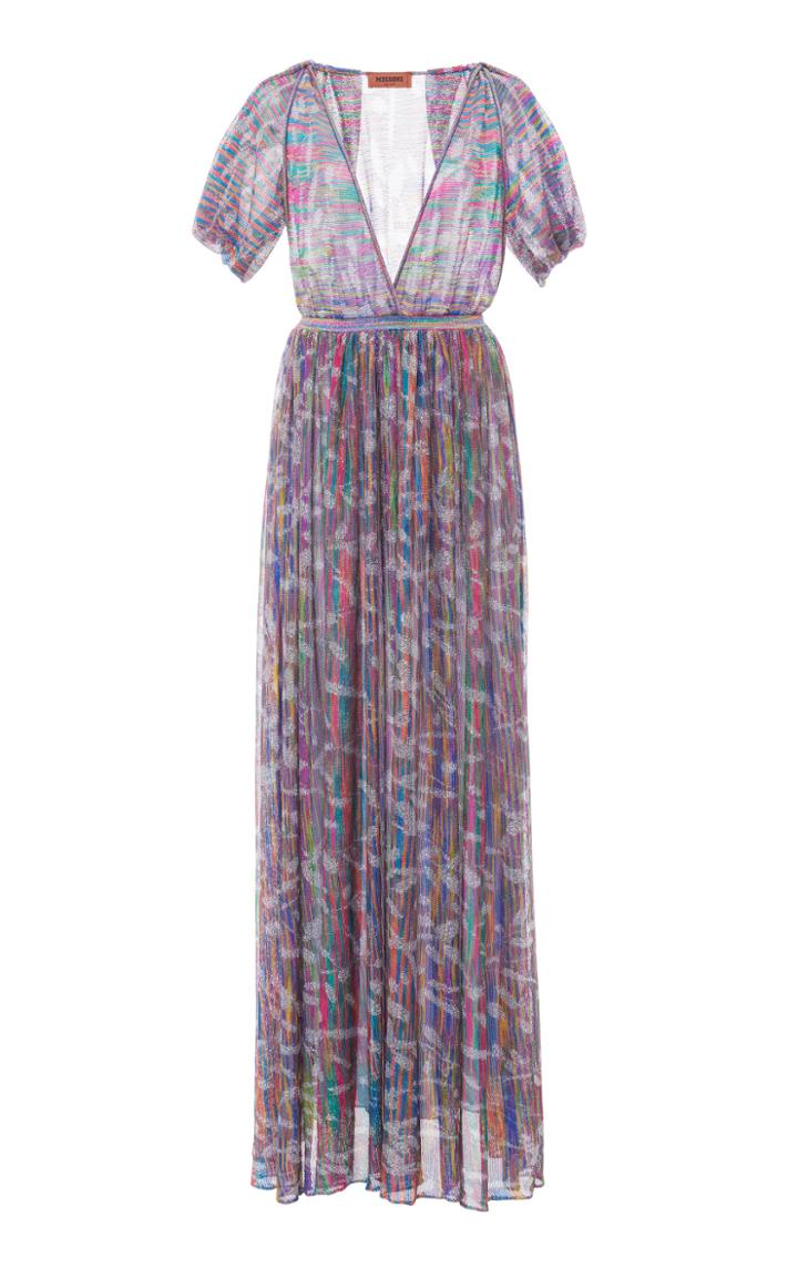 Missoni Printed Fil Coup Gauze Maxi Dress
