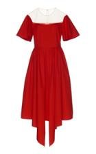 Delpozo Dress With Tulle Yoke