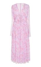Carolina Herrera Long Sleeve V-neck Dress