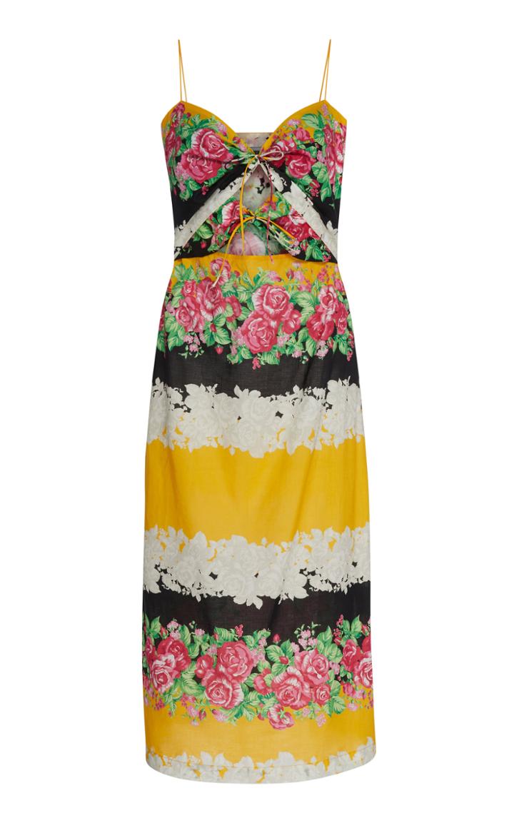 Rachel Comey Chernist Cutout Floral-print Cotton-voile Midi Dress