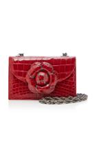 Oscar De La Renta Gardenia Alligator Single Crossbody Bag