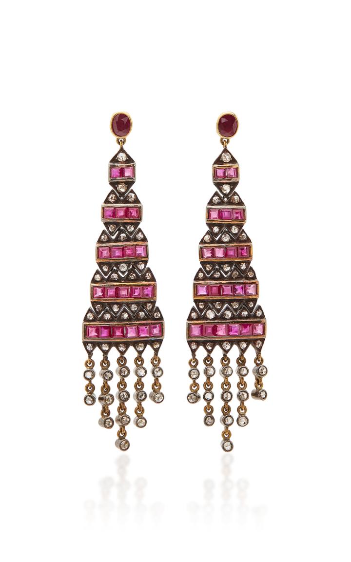 Moda Operandi Gioia 18k Gold And Multi-stone Earrings
