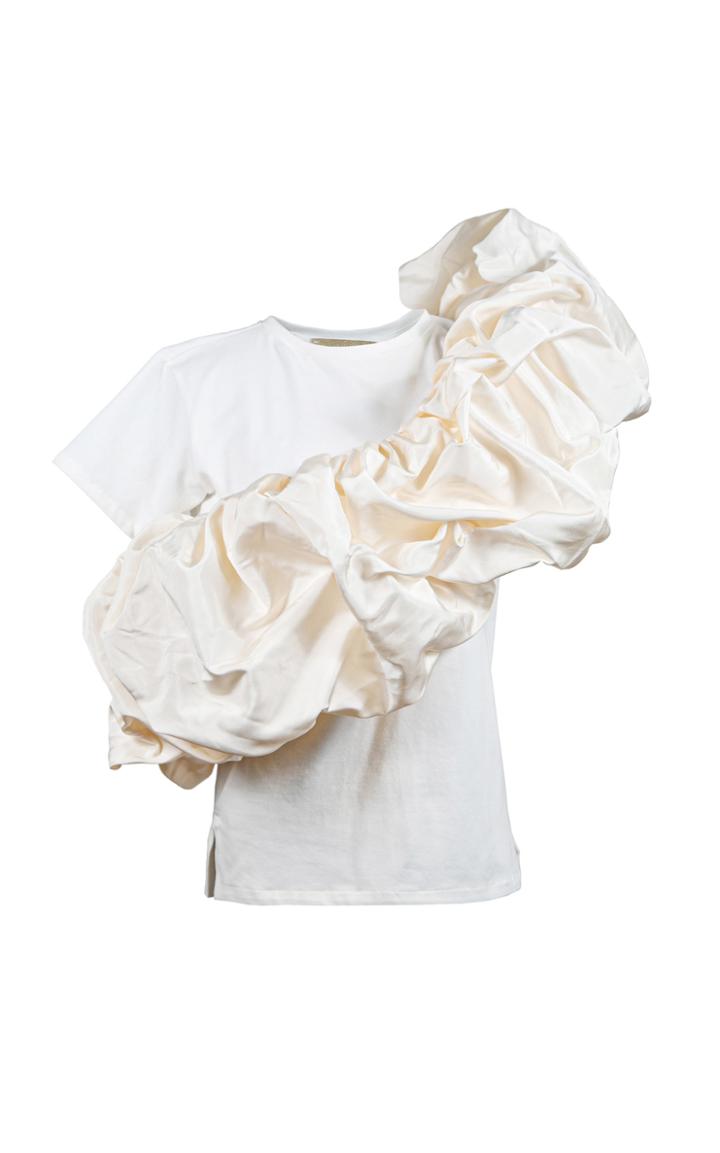 Moda Operandi By Efrain Mogollon Abolengo Ruffled Cotton T-shirt