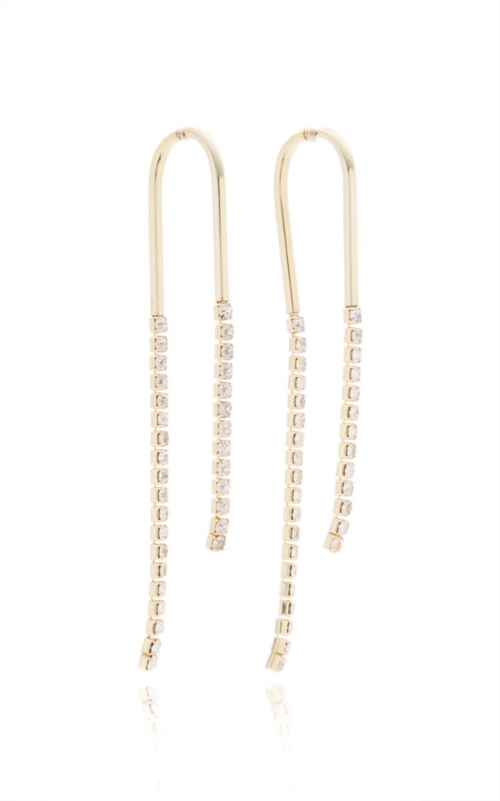 Cult Gaia Meta Gold-tone And Rhinestone Earrings