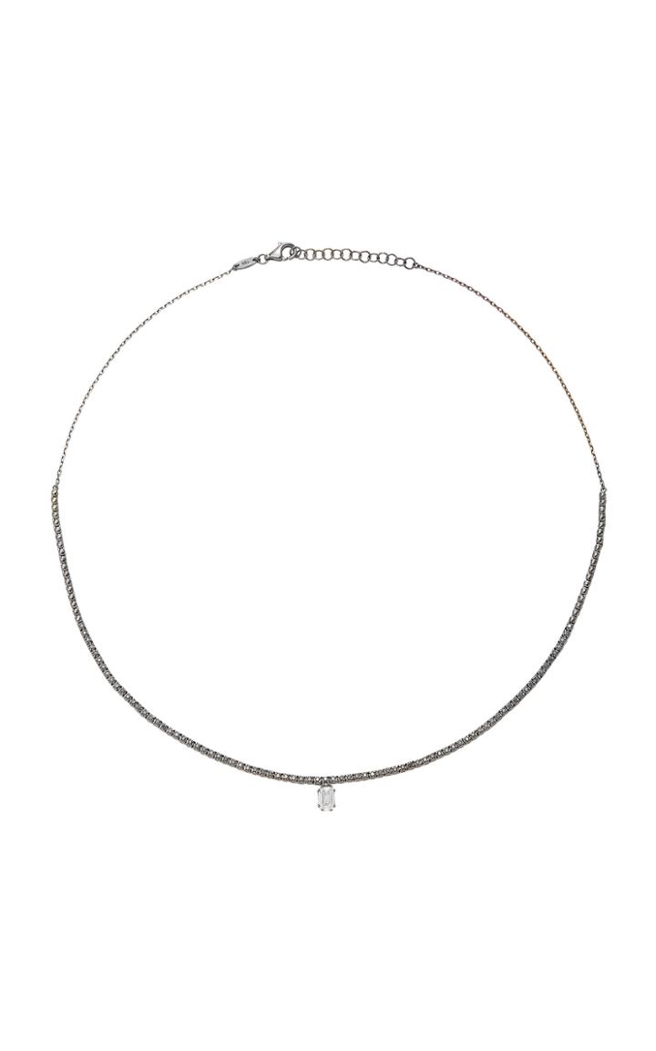 As29 Vertical Illusion Diamond Short Necklace