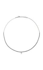 As29 Vertical Illusion Diamond Short Necklace