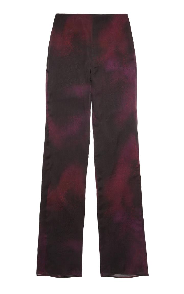 Moda Operandi Acne Studios Printed Silk Straight-leg Pants