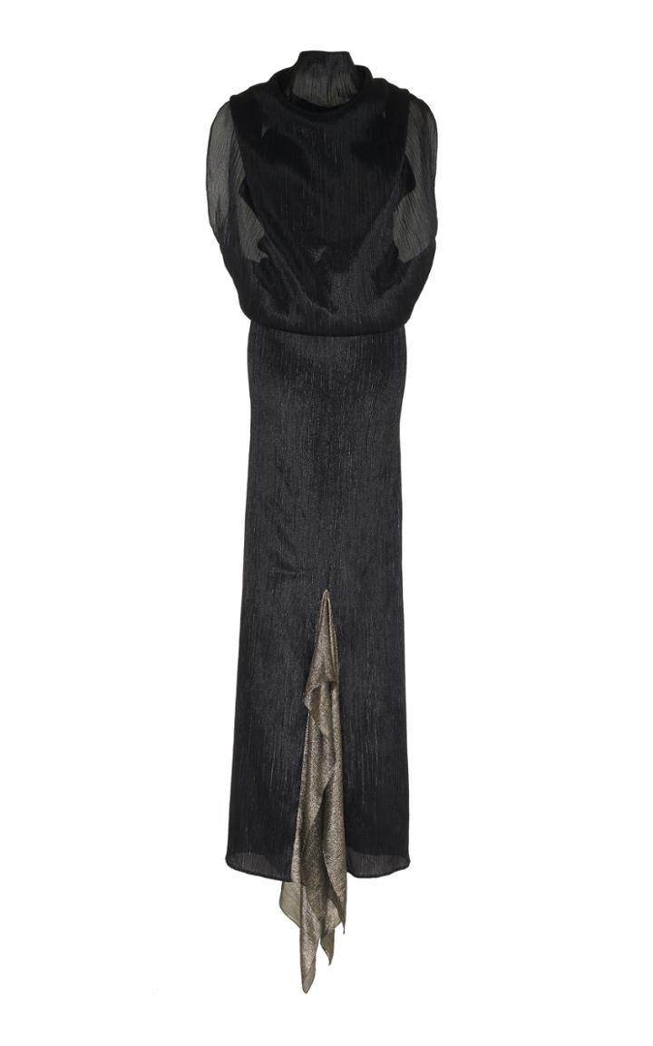Roland Mouret Nola Lurex Plisse Gown