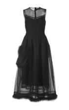 Simone Rocha Marabou Trimmed One Pocket Bell Dress