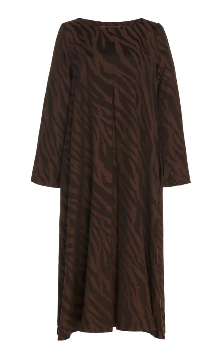 For Restless Sleepers Gerione Zebra Jacquard Midi Dress