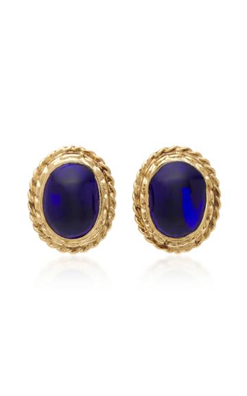 Gripoix Chevalier 24k Gold-plated And Glass Earrings