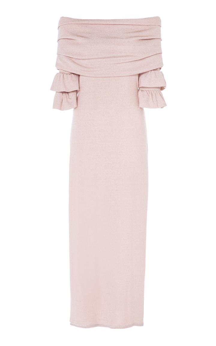 Maria Lucia Hohan Raeni Off-the-shoulder Ruffle Sleeve Dress
