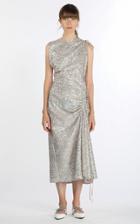Moda Operandi N21 Tie-detailed Ruched Sequined Midi Dress