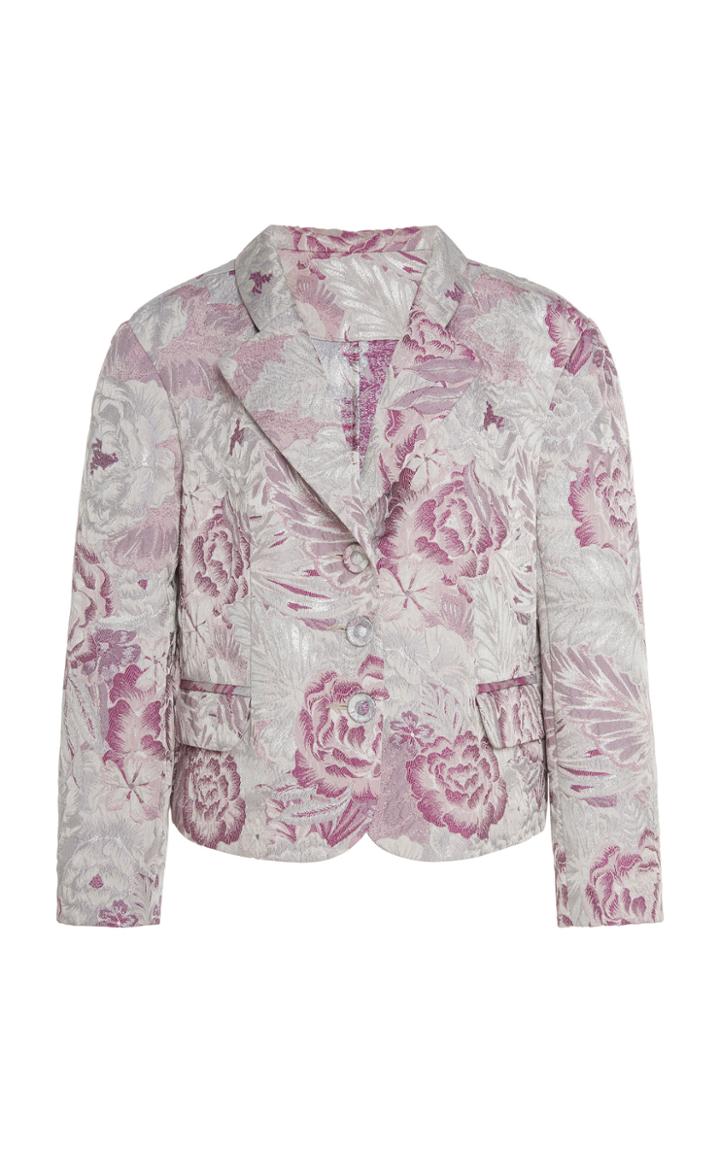 Anna Sui Peonies Jacquard Jacket
