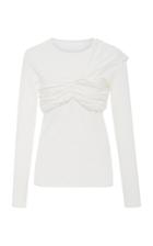 Edit Ruched Cotton-jersey Top