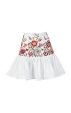 Moda Operandi Silvia Tcherassi Buccan Embroidered Poplin Skirt