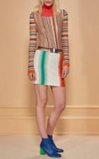 Missoni Ivory Colorblock Wool Skirt