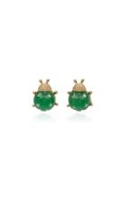 Casa Castro 18k Gold Quartz And Diamond Small Earrings