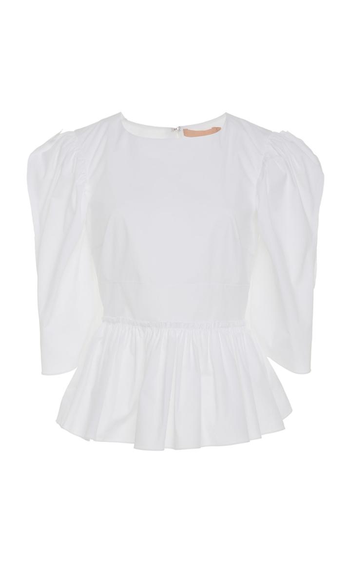 Brock Collection Peplum Cotton-blend Top