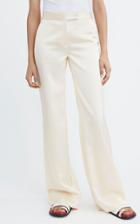 Moda Operandi Marina Moscone Silk-wool Blend Slim Flared-leg Trousers