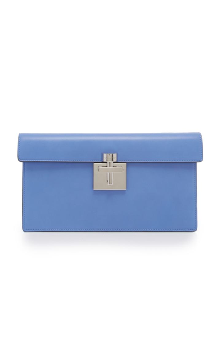 Oscar De La Renta Lamb Leather Alibi Clutch