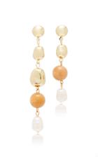 Sophie Monet Tavern Gold-plated, Pine And Pearl Earrings