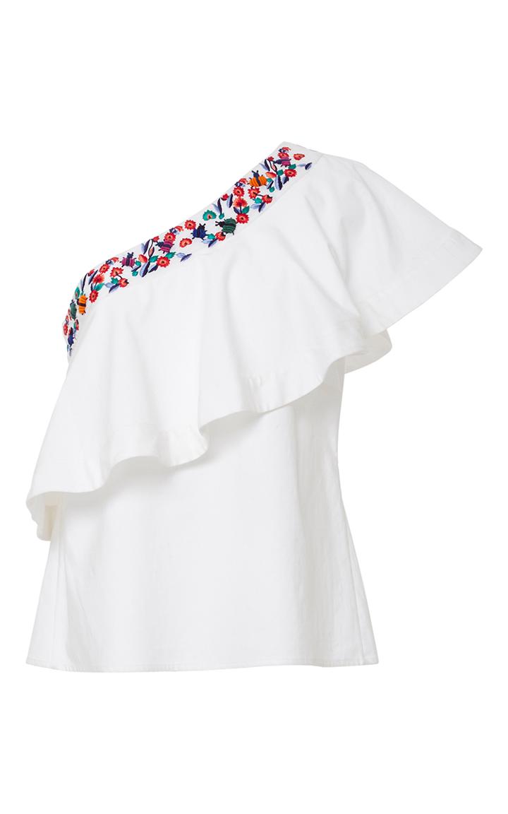 Saloni Esme One Shouldered Ruffled Top