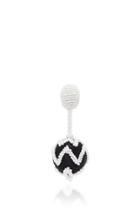 Oscar De La Renta Chevron Beaded Drop Earring