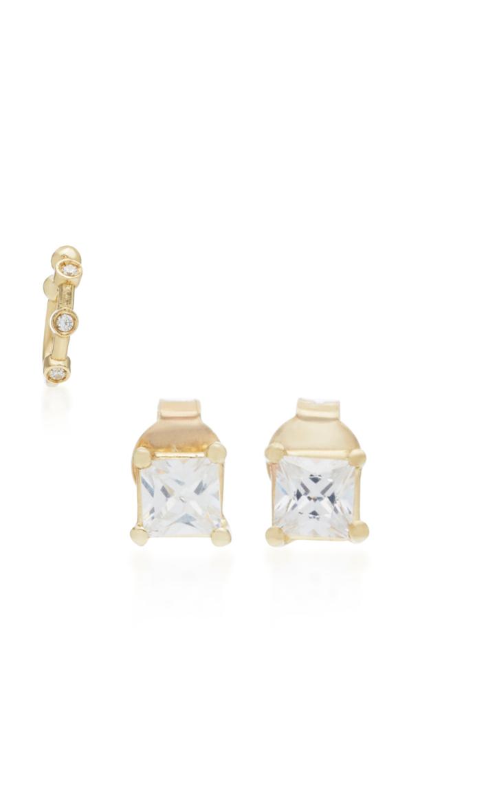 Lil Milan Milky Stud Earrings And Galaxy Ear Cuff