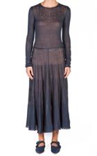 Moda Operandi Agnona Augmented Stitch Linen-silk Dress