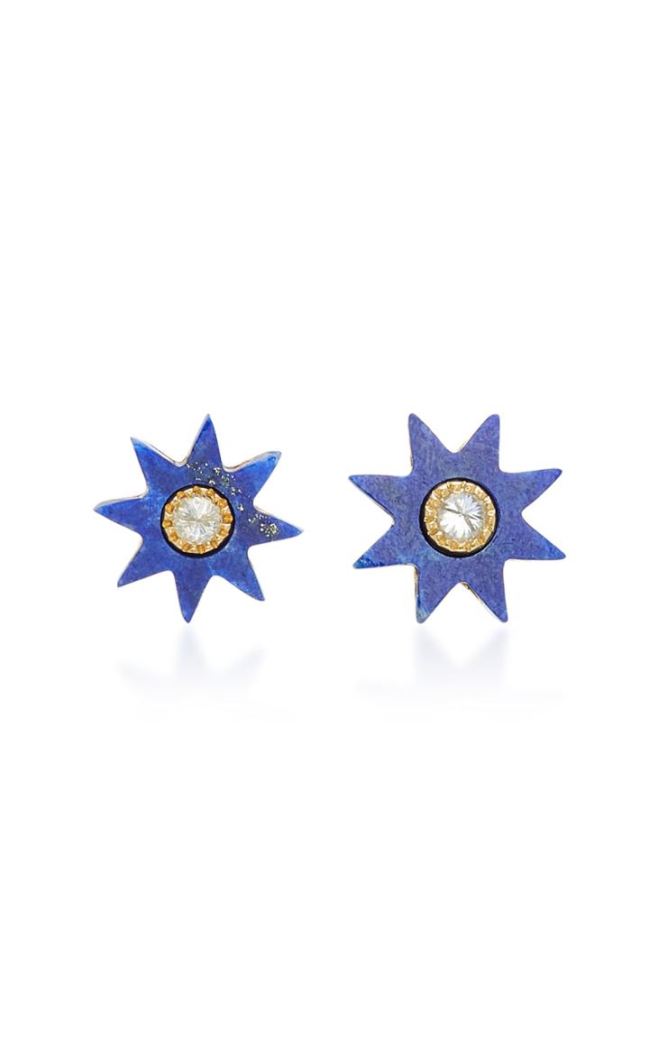 Colette Jewelry Star 18k Gold Lapis Earrings