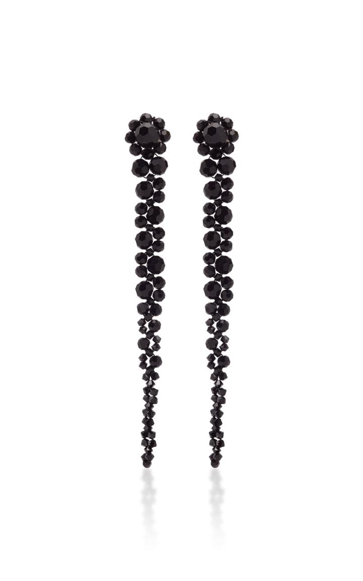 Simone Rocha Floral Beaded Drop Earrings