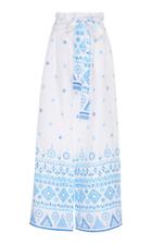 Gl Hrgel Printed Linen Wide Leg Pant