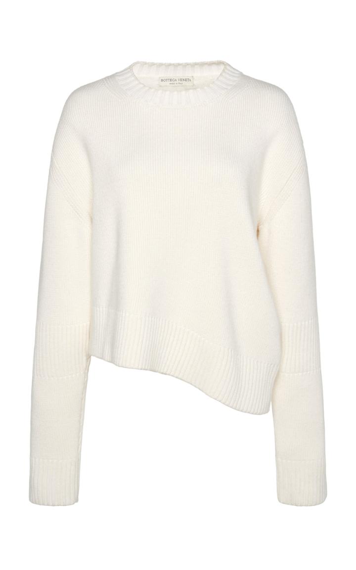 Bottega Veneta Cutout Back Cropped Wool Sweater