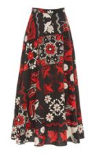 Red Valentino Terrace Print Cotton Poplin Skirt