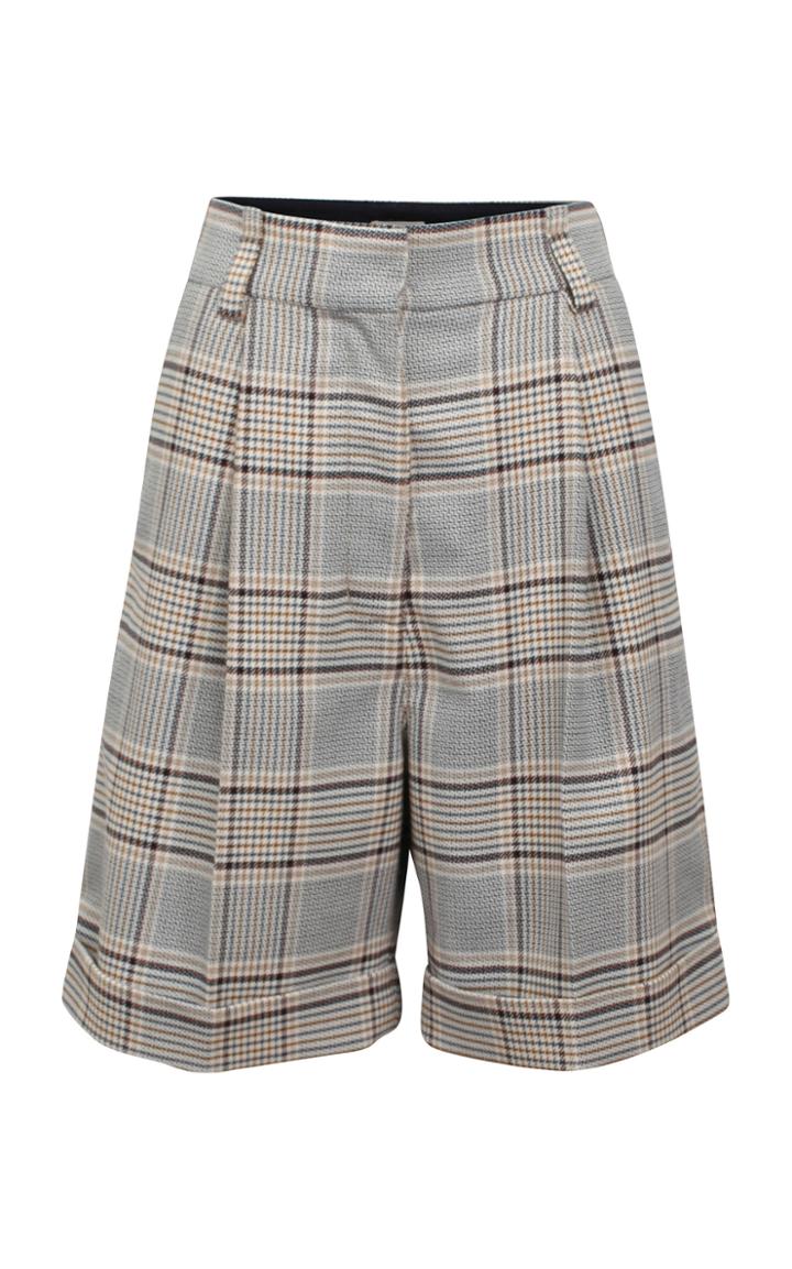 Moda Operandi Baum Und Pferdgarten Nouga Plaid Long Lined Shorts Size: 34
