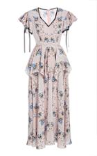 Rodarte Ruffled Floral-print Silk Maxi Dress