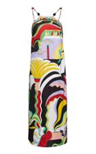 Emilio Pucci Beaded Strap Satin Dress