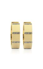 Charms Company La Vie 14k Yellow-gold And Diamond Geometric Hoops