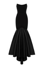 Moda Operandi Rasario Velvet And Satin Strapless Gown