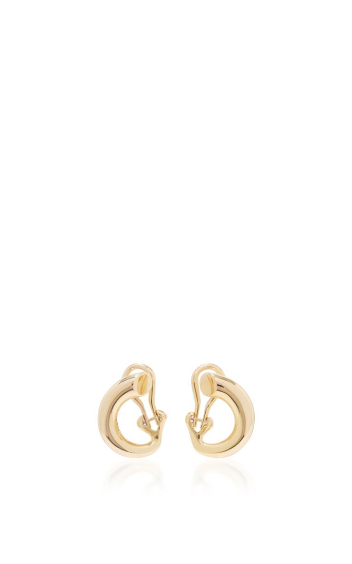 Charlotte Chesnais Monie Small Gold-dipped Clip Earrings